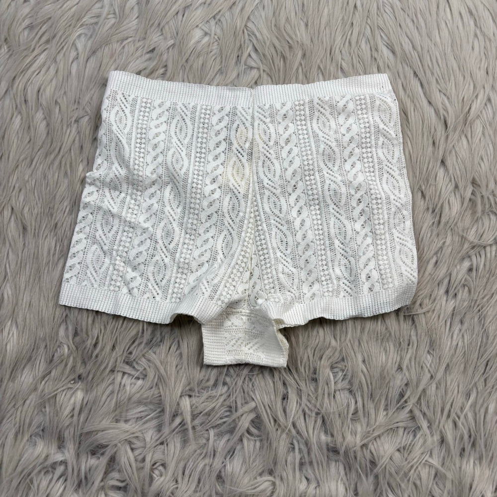 NWT Aerie Women's XS Ivory Stretch Lace Mesh Boyshort Underwear Panties